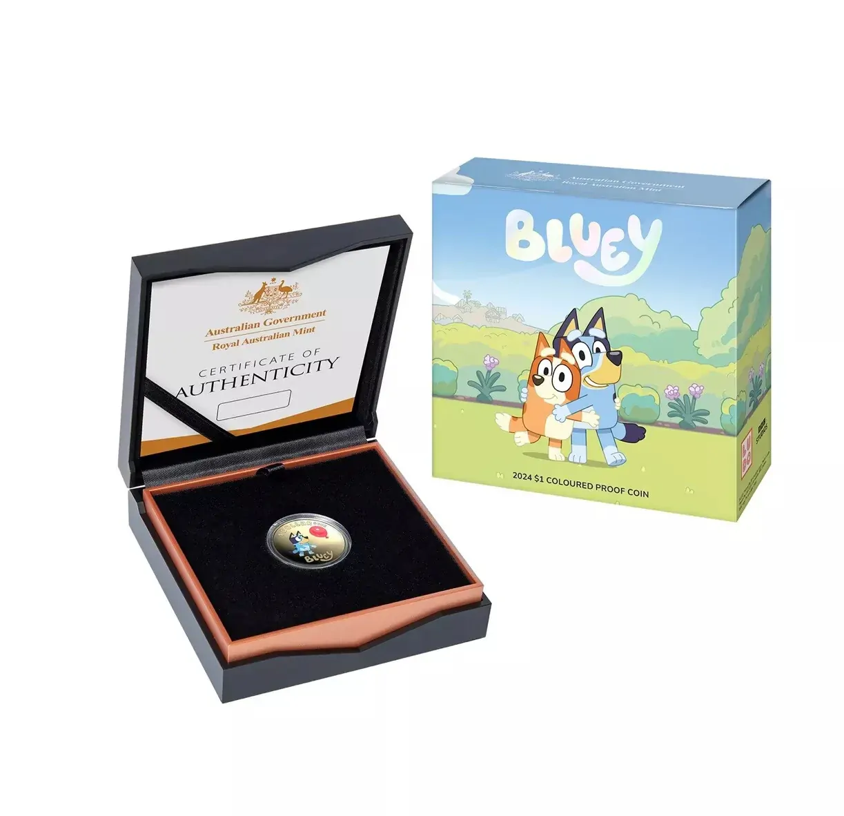Royal Australian Mint 2024 Bluey $1 Coloured Proof Coin