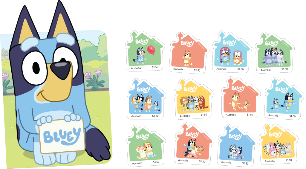 Australia post Bluey Stamp Pack 2024