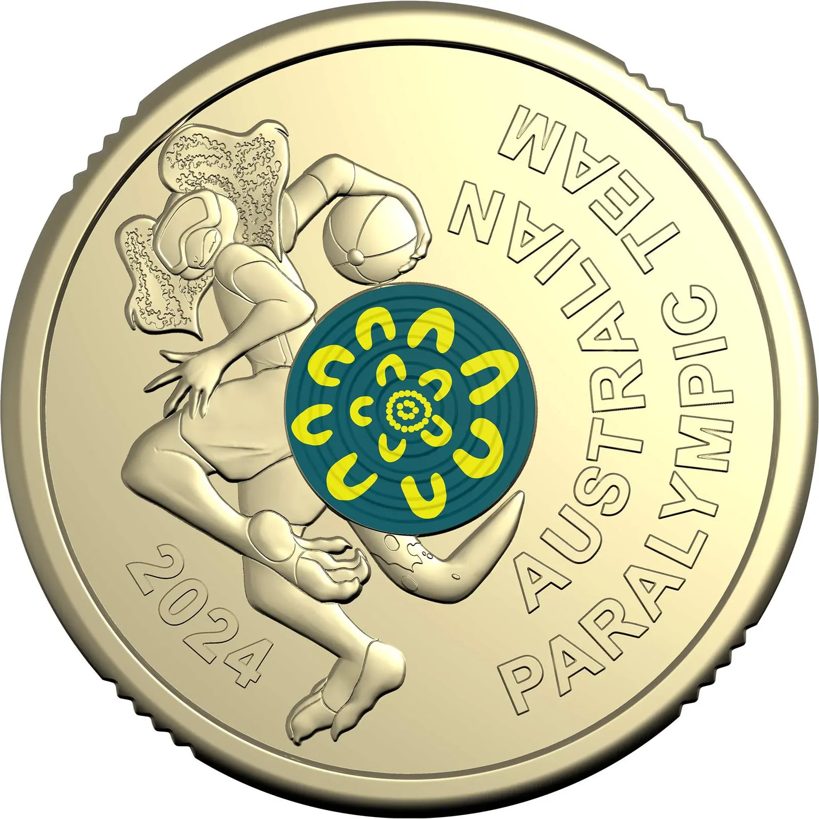 Royal Australian Mint 2024 Australian Paralympic Team $2 Coloured circulated Coi