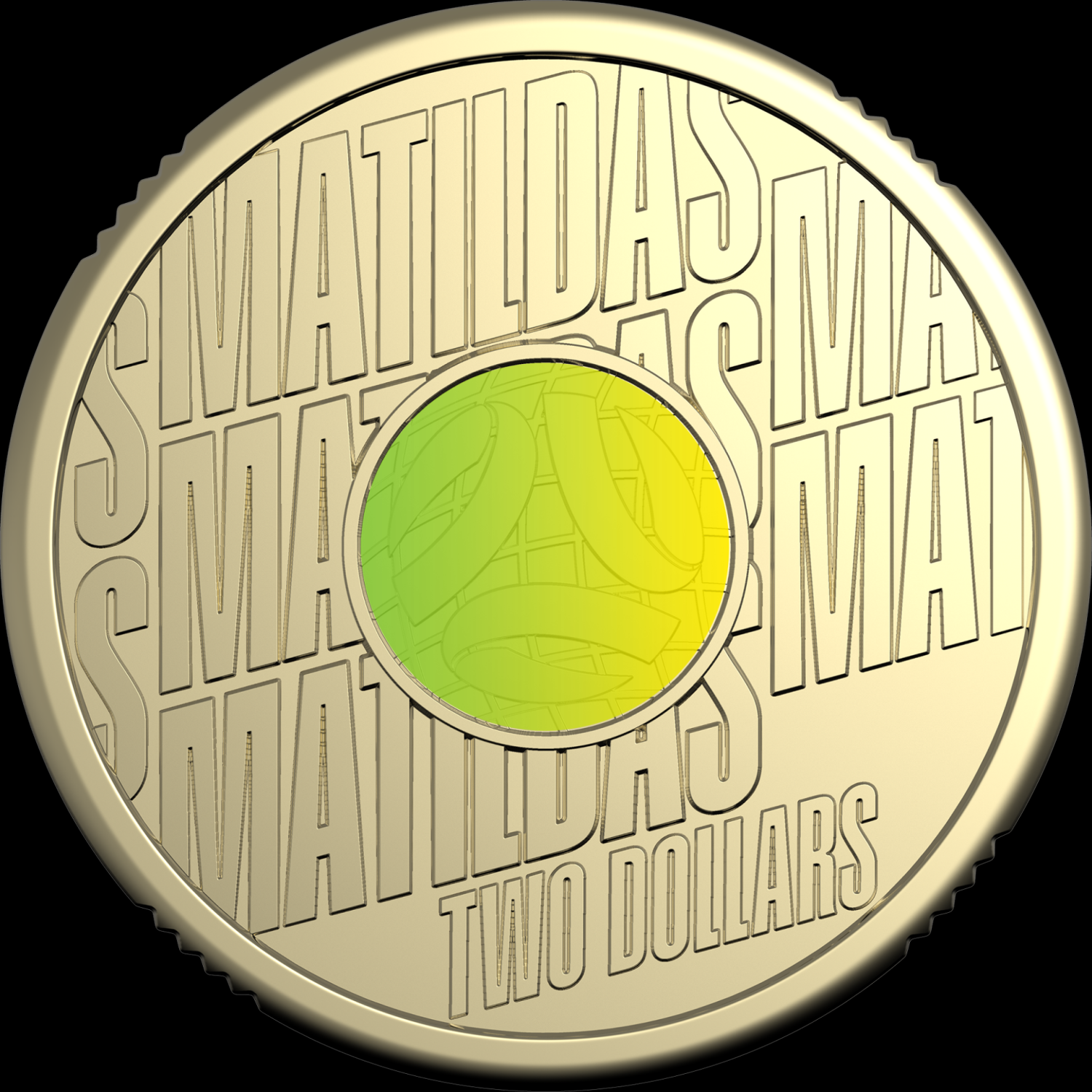 2026 $2 Matildas Coloured UNC Coin on card