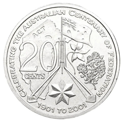 2001 RAM Centenary Of Federation 20c Lightly Circulated Coin - AUSTRALIA CAPITAL