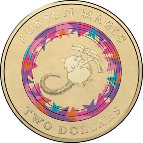 $2 2017 Possum Magic - Hush Can See Tail Lightly Circulated Coloured AUS TWO DOL