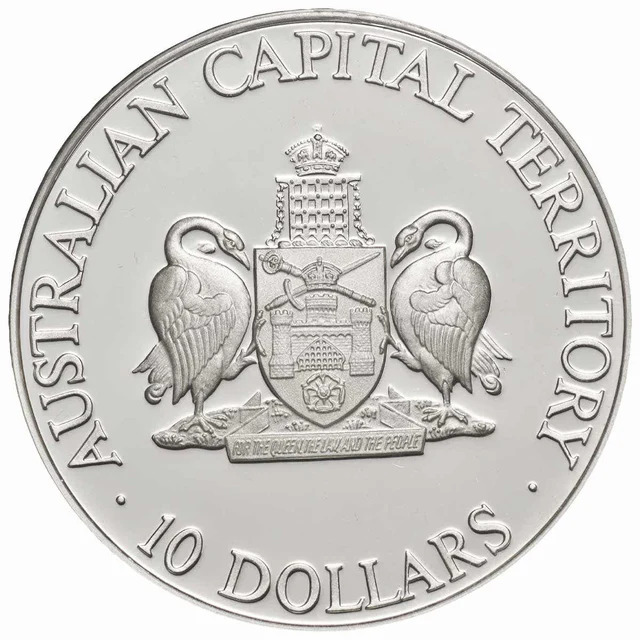1993 $10 Australian Capitial Territory Silver Proof Coin