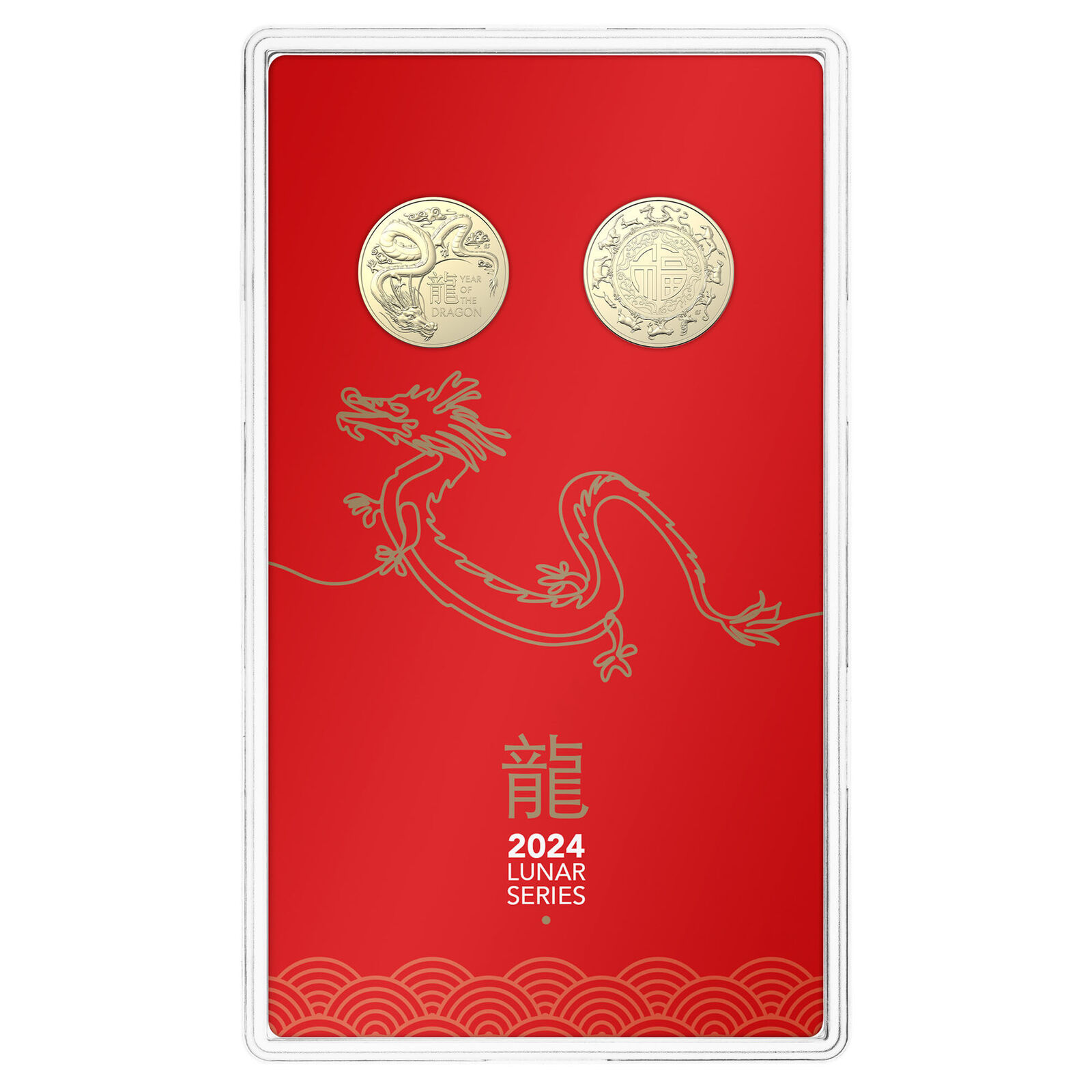 Lunar Year of the Dragon - Two-Coin Set $1 AlBr Uncirculated Coin Set 2024 30,00