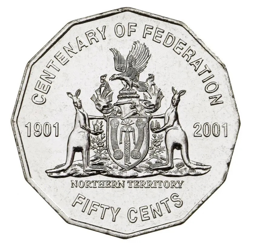 50c 2001 Centenary of Federation SET of 7 Fifty Cent Coin Circulated