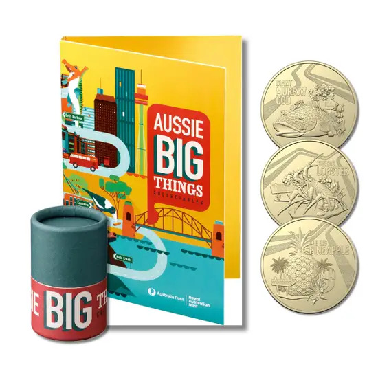 coloured murray cod Aussie Big Things 2023 $1 Al-Br 10-Coin Uncirculated Collect