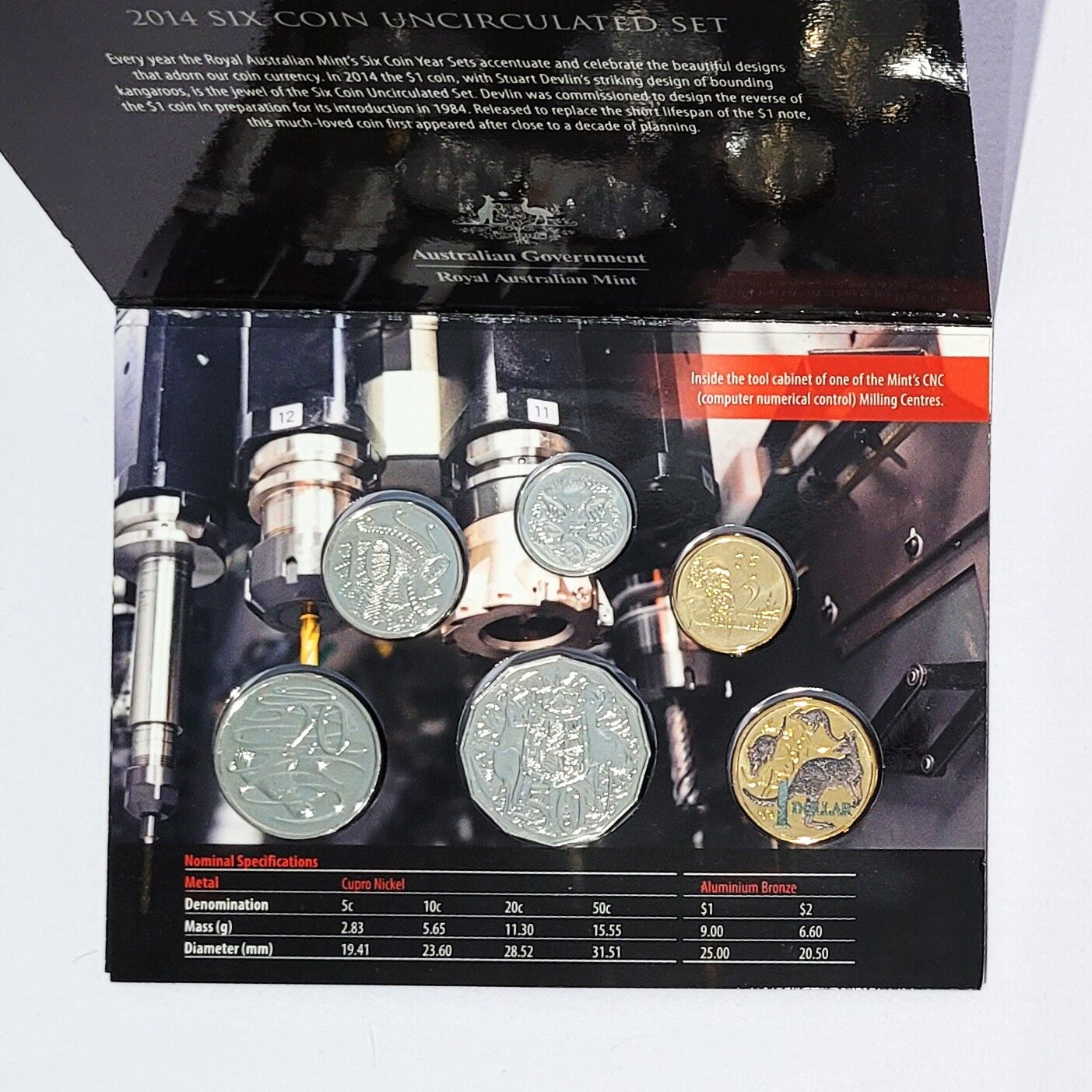 2014 Mint Set with Coloured Dollar Coin (Special Edition)