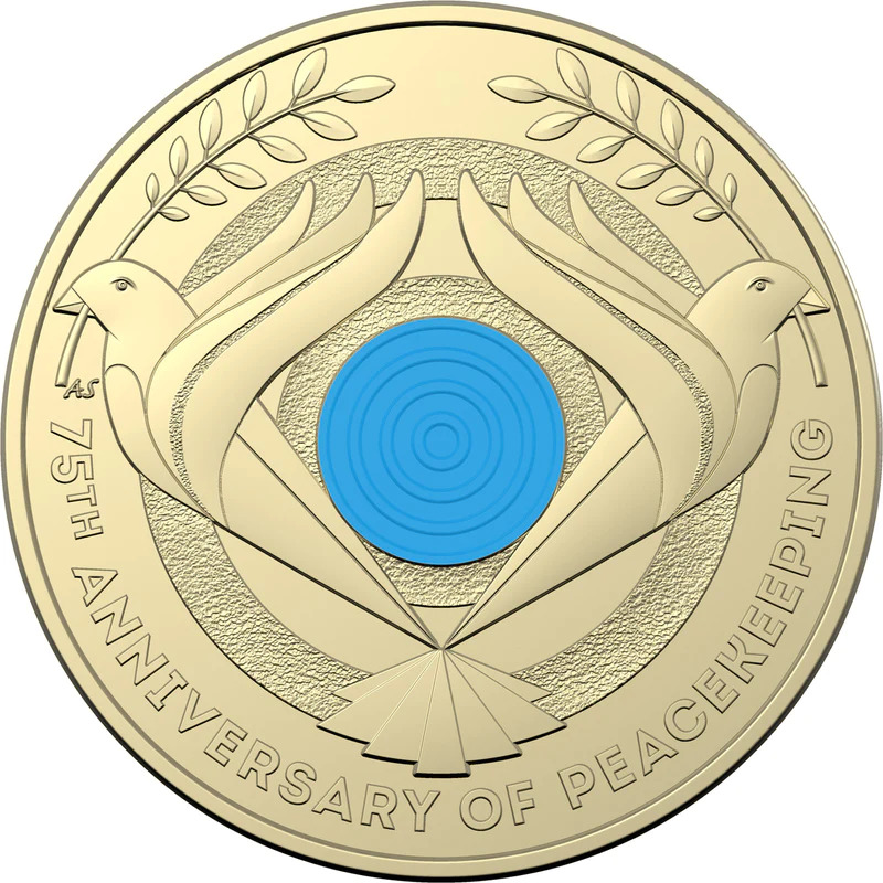 $2 2022 75th Anniversary of Peacekeeping Australia Lightly Circulated TWO DOLLAR