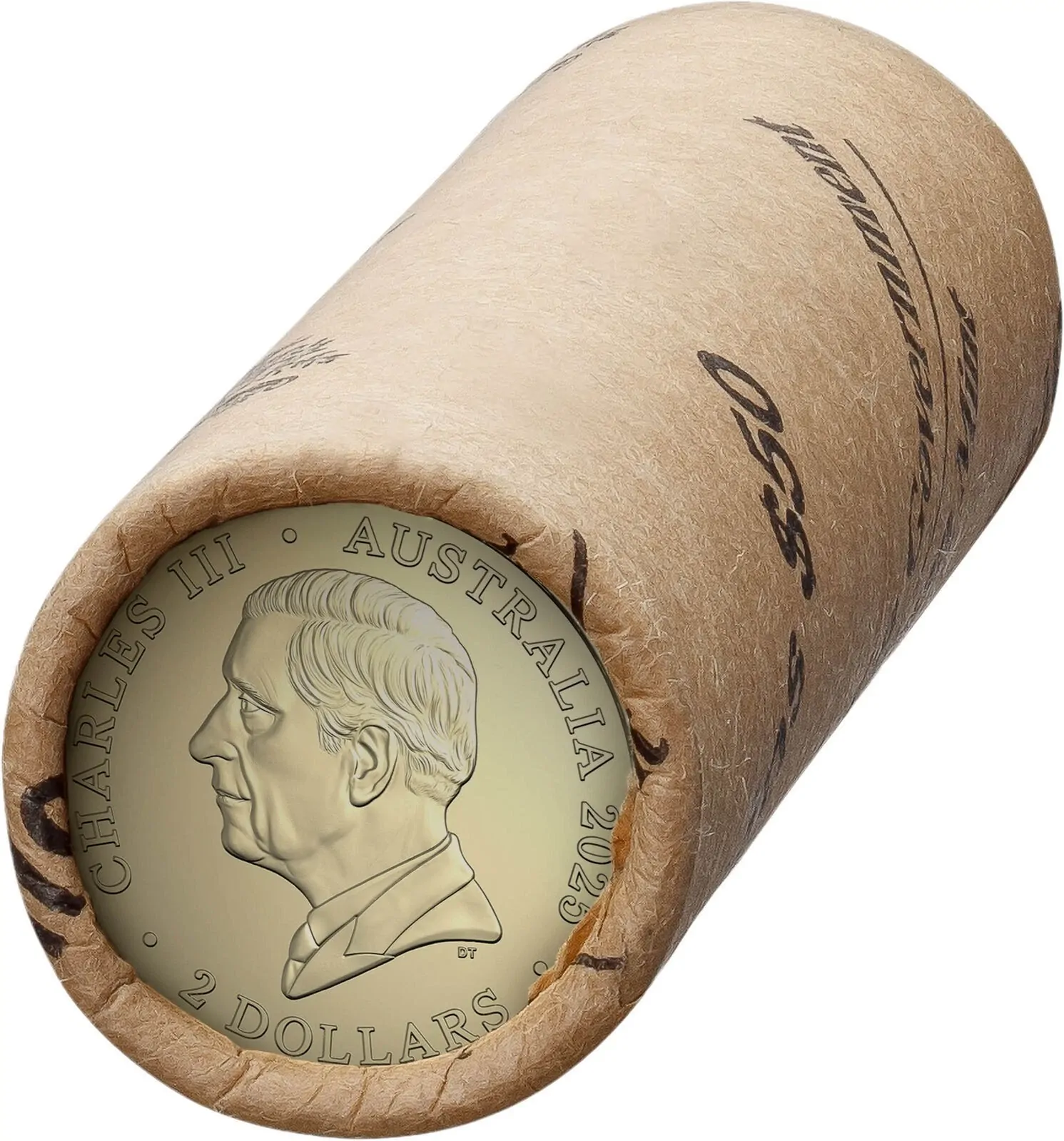 2025 $2 Remembrance 80th anniversary WWII Poppy Wreath Coloured Roll end of war
