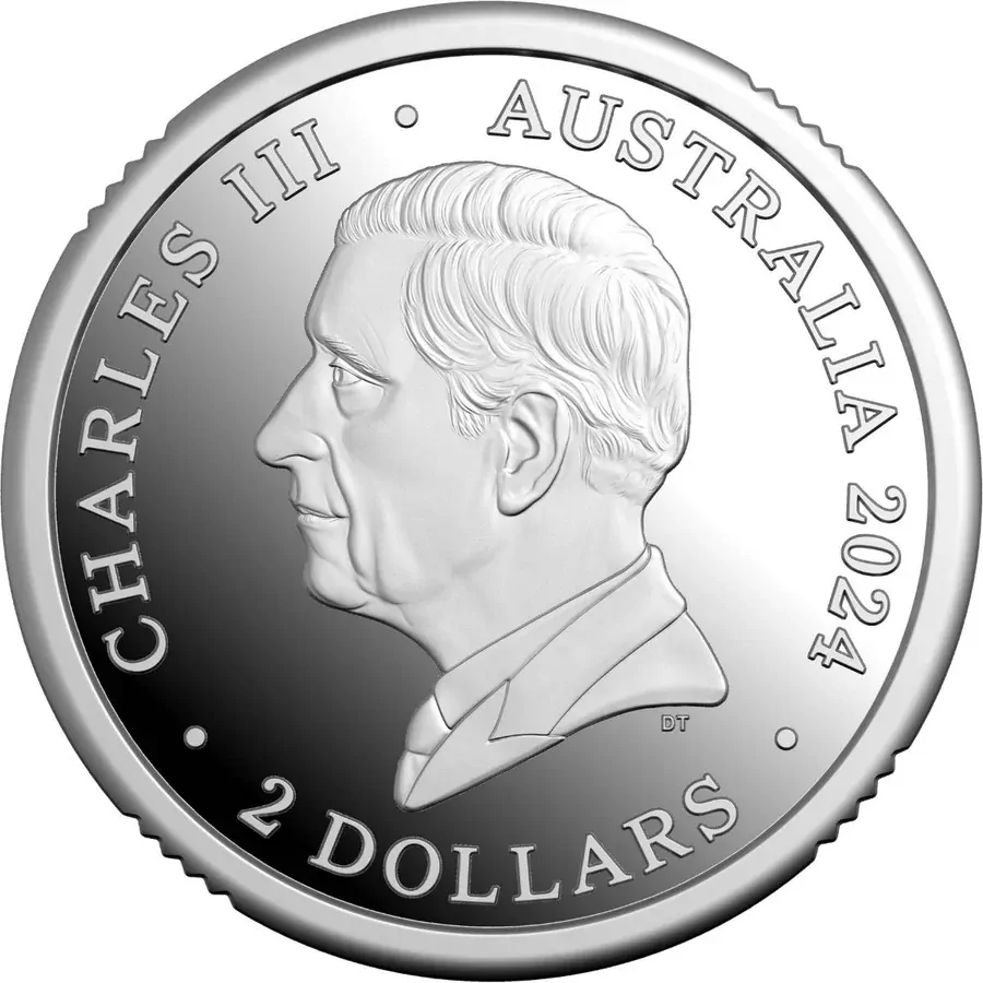 2024 $2 ‘C’ Mintmark Coloured Fine Silver Proof Coin – War Animals Remembrance