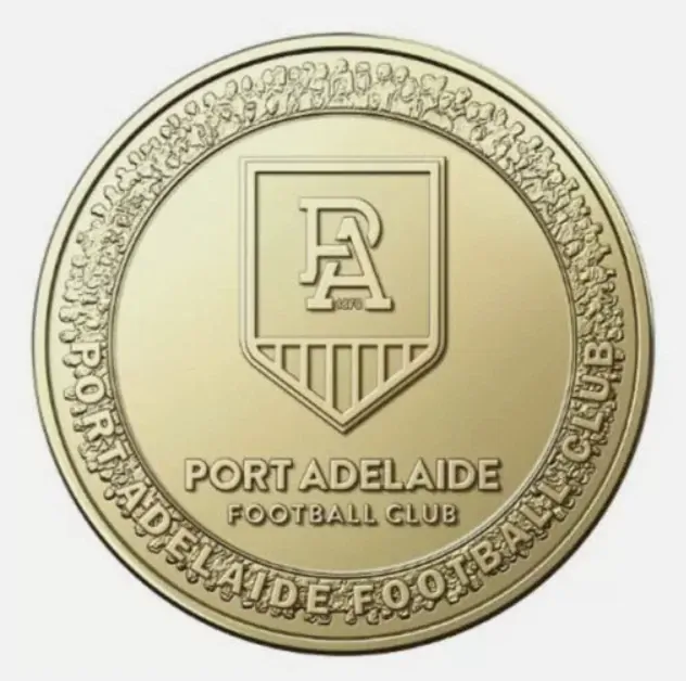 AFL 2023 "PORT ADELAIDE FOOTBALL CLUB" $1.00 Dollar Collection Coin UNC