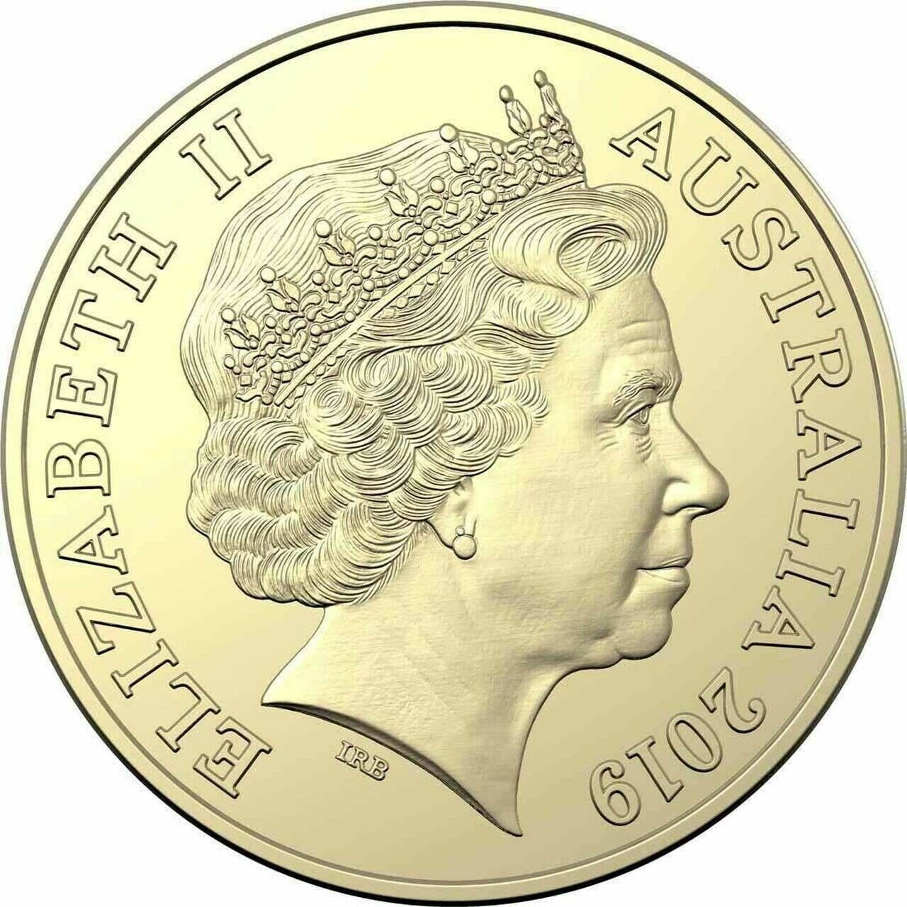 2019 AUSTRALIAN $2 TWO DOLLAR coloured COIN - MR SQUIGGLE THE MAN FROM THE MOON