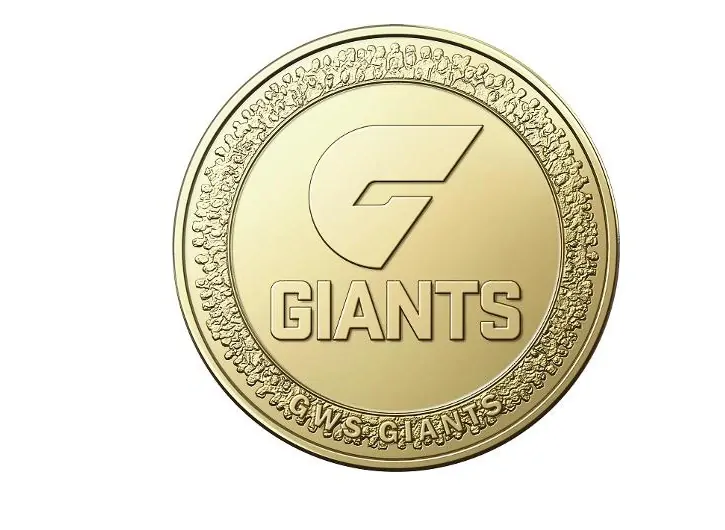 2023 Australia $1 One Dollar AFL Coin -GIANTS Uncirculated