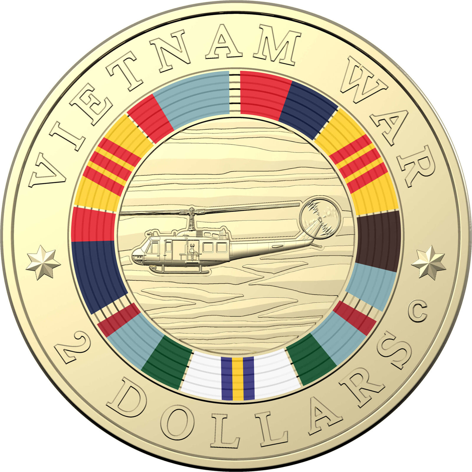 2023 $2 Vietnam War 50 years UNC Carded 'C' RAM Coin - In Stock ANZAC