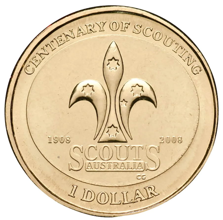 $1 2008 Centenary of Scouting Circulated AUS One Dollar Coin