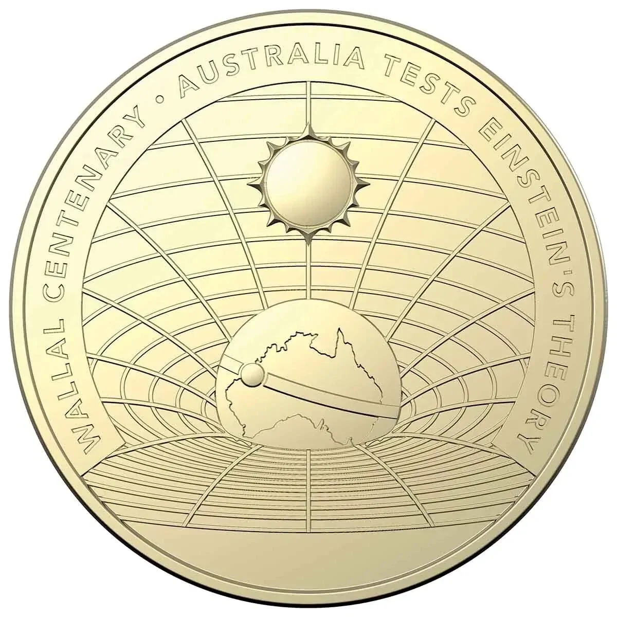 2022 $1 Coin WALLAL Centenary Australia Tests Einstein's Theory on RAM Card