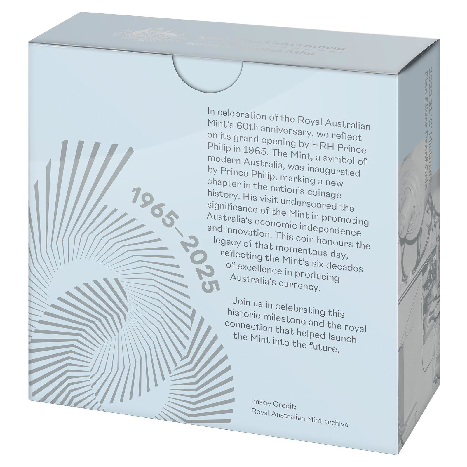 60th Anniversary of the Mint - Silver Proof Coin $1 'C' Mintmark Silver Proof Co