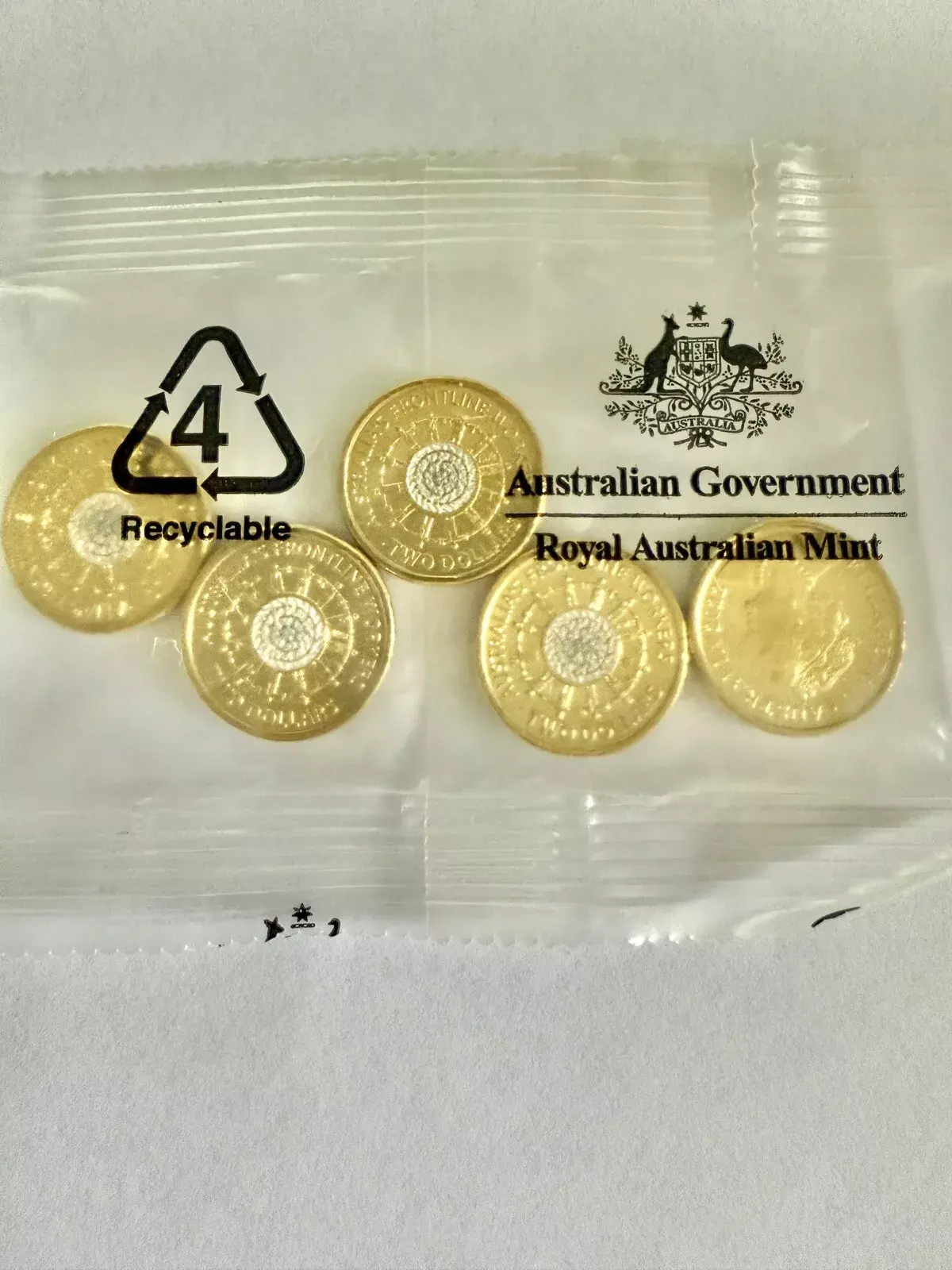 NEW UNC 2022 $2 FRONTLINE WORKERS RAM MINT BAG TWO DOLLAR COIN ANDA (5 COINS