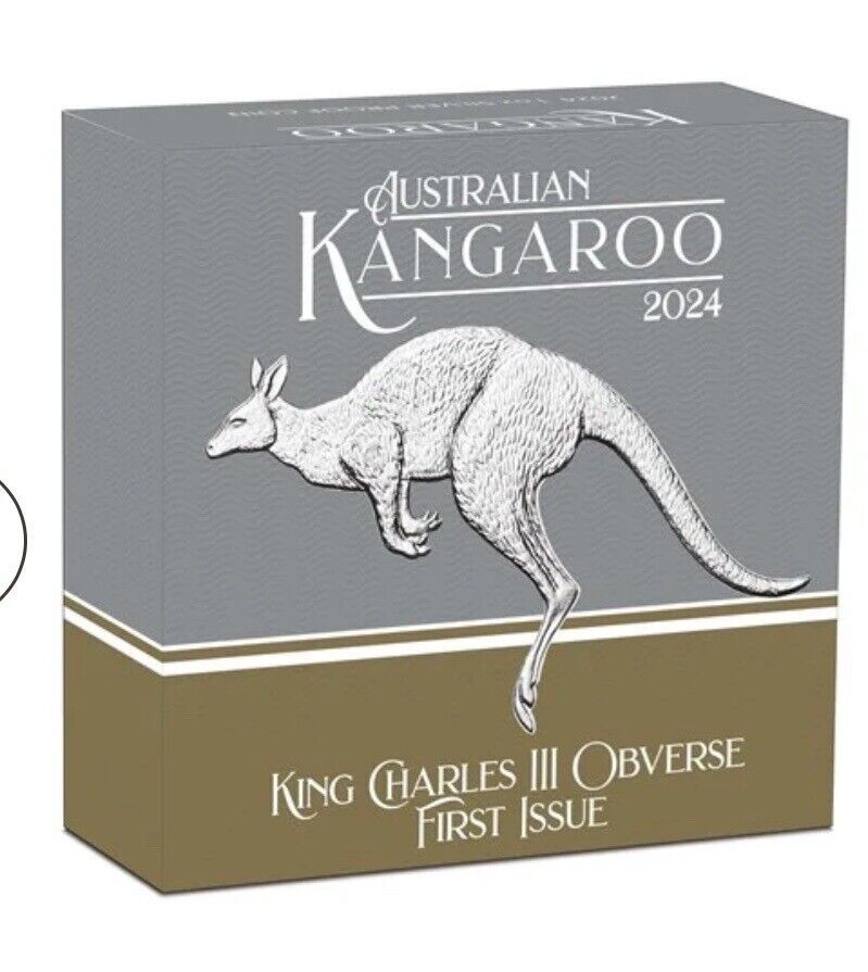 2024 $1 Kangaroo King Charles III First Issue 1oz Silver Proof Coin