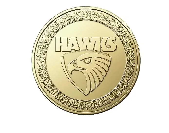 2023 Australia $1 One Dollar AFL Coin -HAWTHORN HAWKS Uncircullated UNC