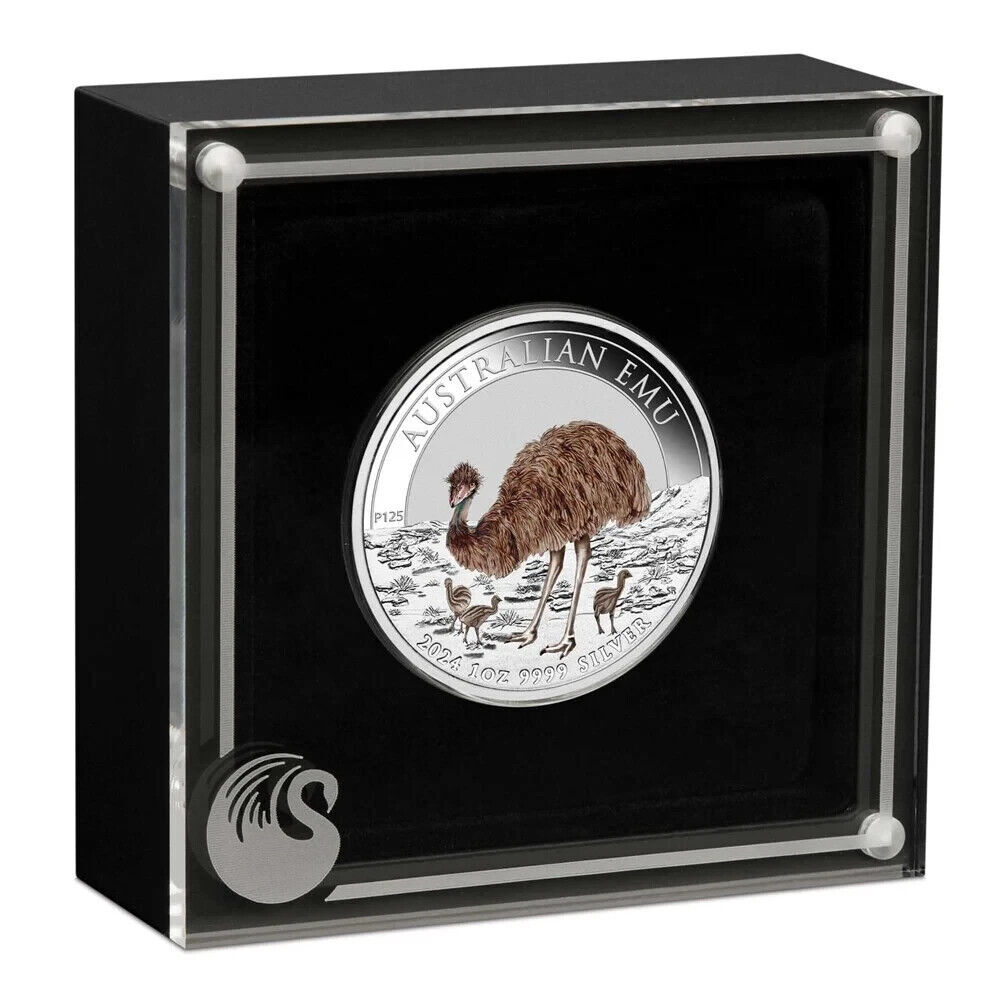2024 Australian Emu 1oz Silver Coloured coin royal australian mint Ballot coin l