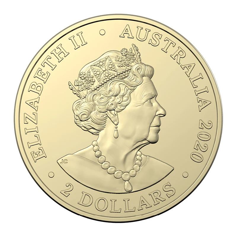 $2 2020 Firefighters Carded UNC carded colour coin