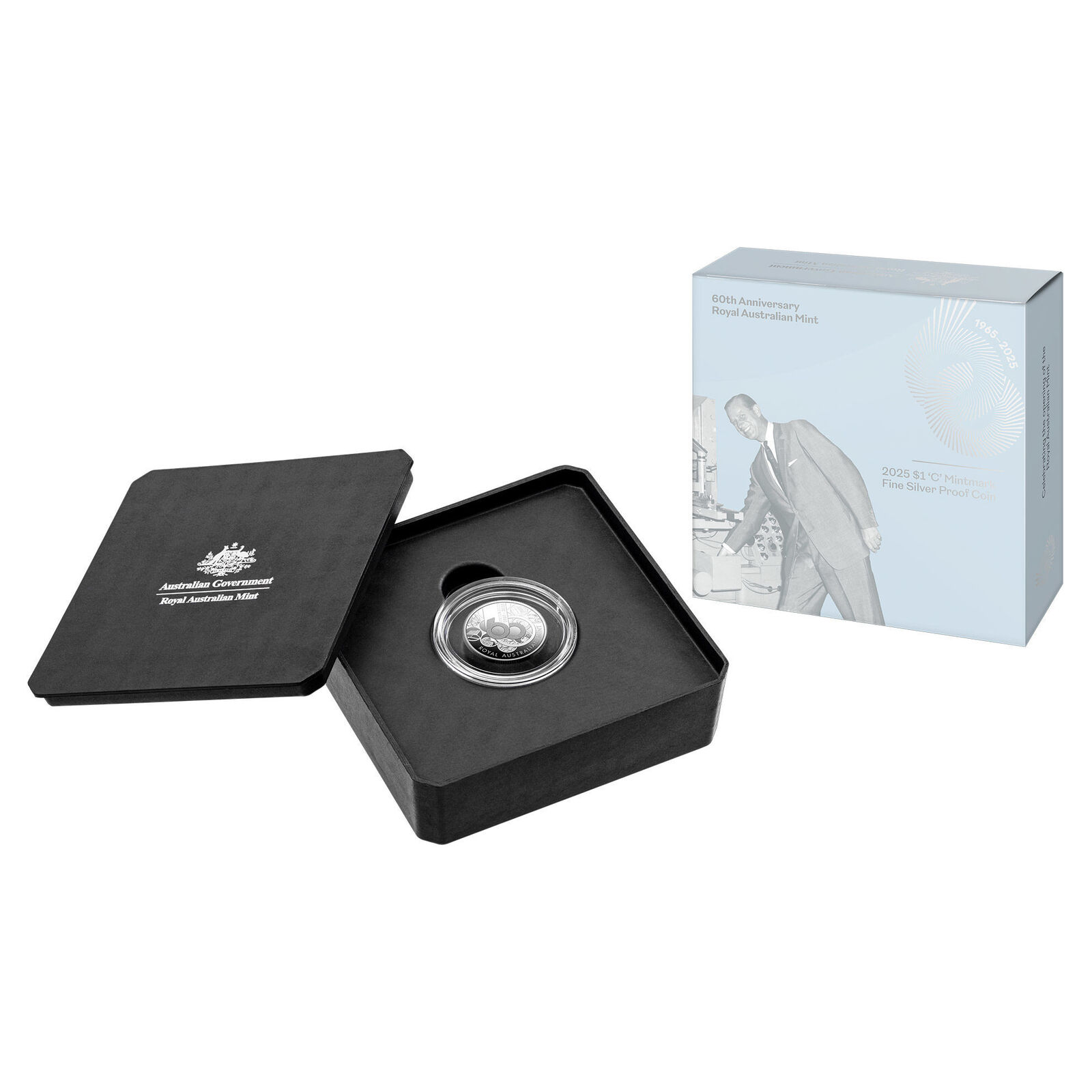 60th Anniversary of the Mint - Silver Proof Coin $1 'C' Mintmark Silver Proof Co