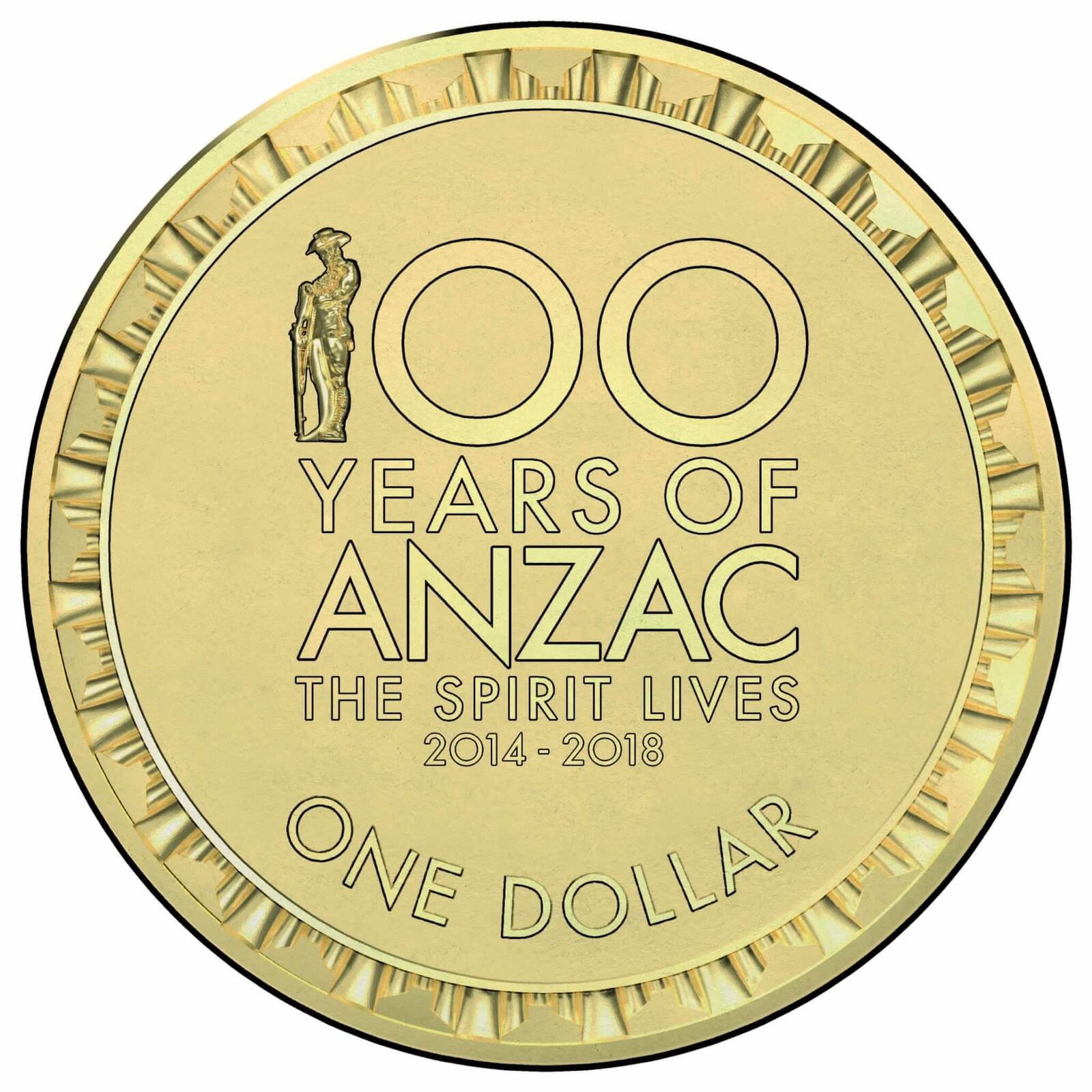 $1 2016 100 Years of ANZAC Centenary Circulated AUS One Dollar Coin