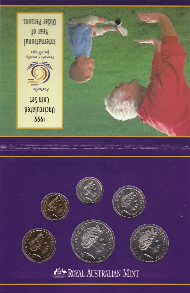 1999 Royal Australian Mint Coin Mint Set - International Year Older Persons