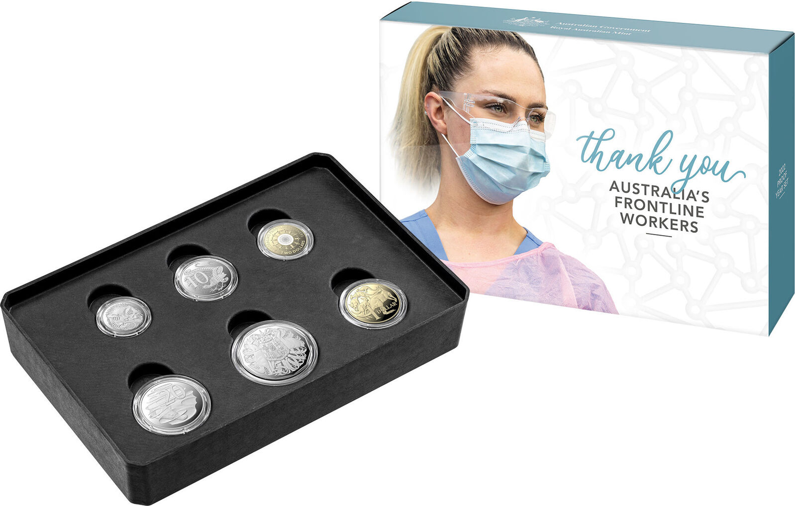 Frontline Workers Six Coin Set 2022 Six Coin Proof Year Set