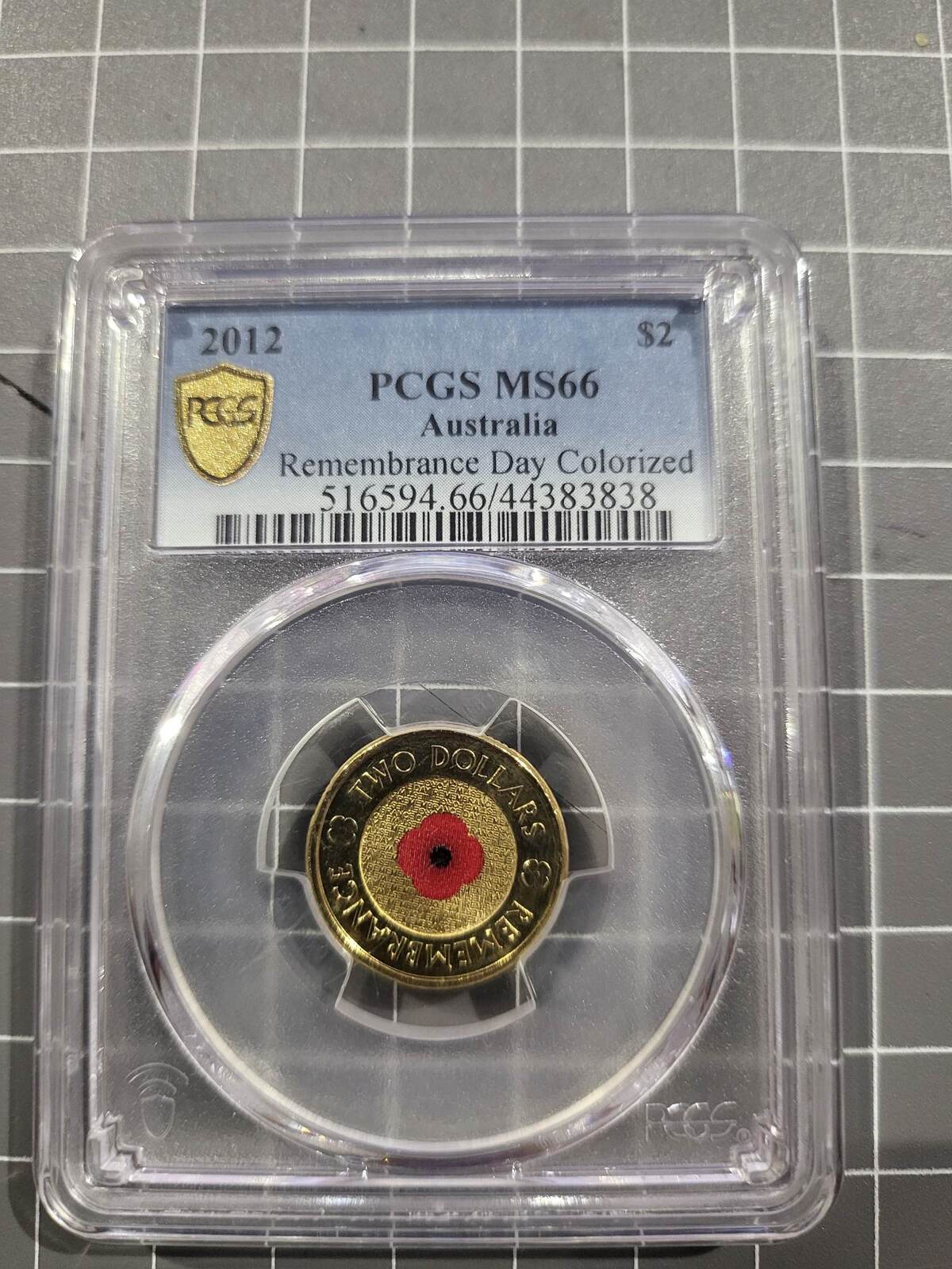 (NB) 2012 Red Poppy Remembrance Two Dollar $2 Coin UNC PCGS MS67