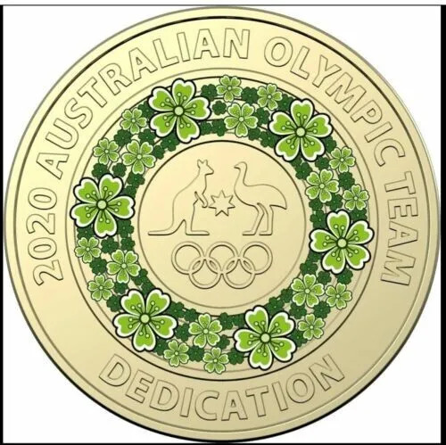 $2 2020 Olympic Australian Team Dedication Lightly Circulated Coloured AUS TWO D