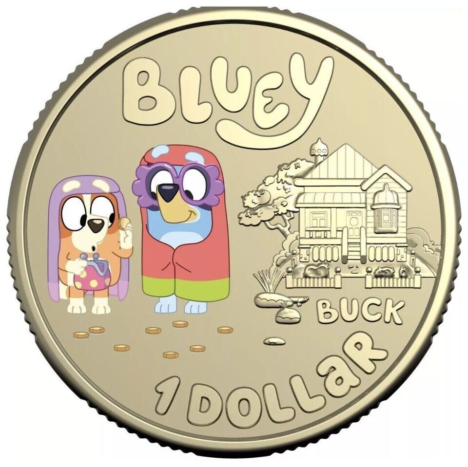2024 $1 Bluey Dollarbucks - Coloured Uncirculated Three-Coin Collection 3 coin