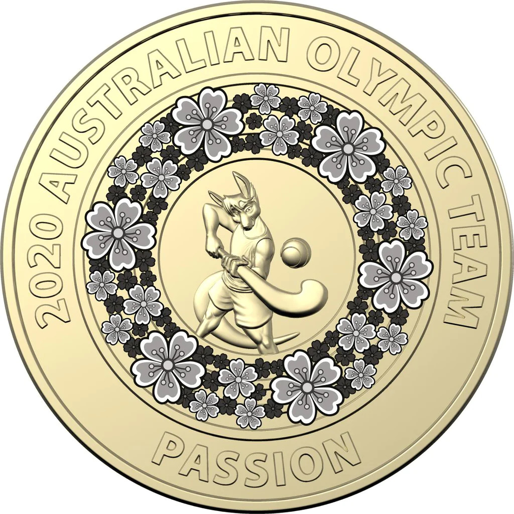 $2 2020 Olympic Aus Team - Passion Lightly Circulated AUS TWO DOLLAR Coin