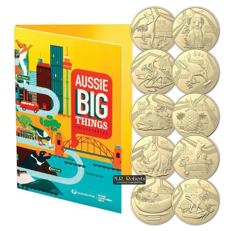 Aussie Big Things 2023 $1 Al-Br 10-Coin Uncirculated Collection ud