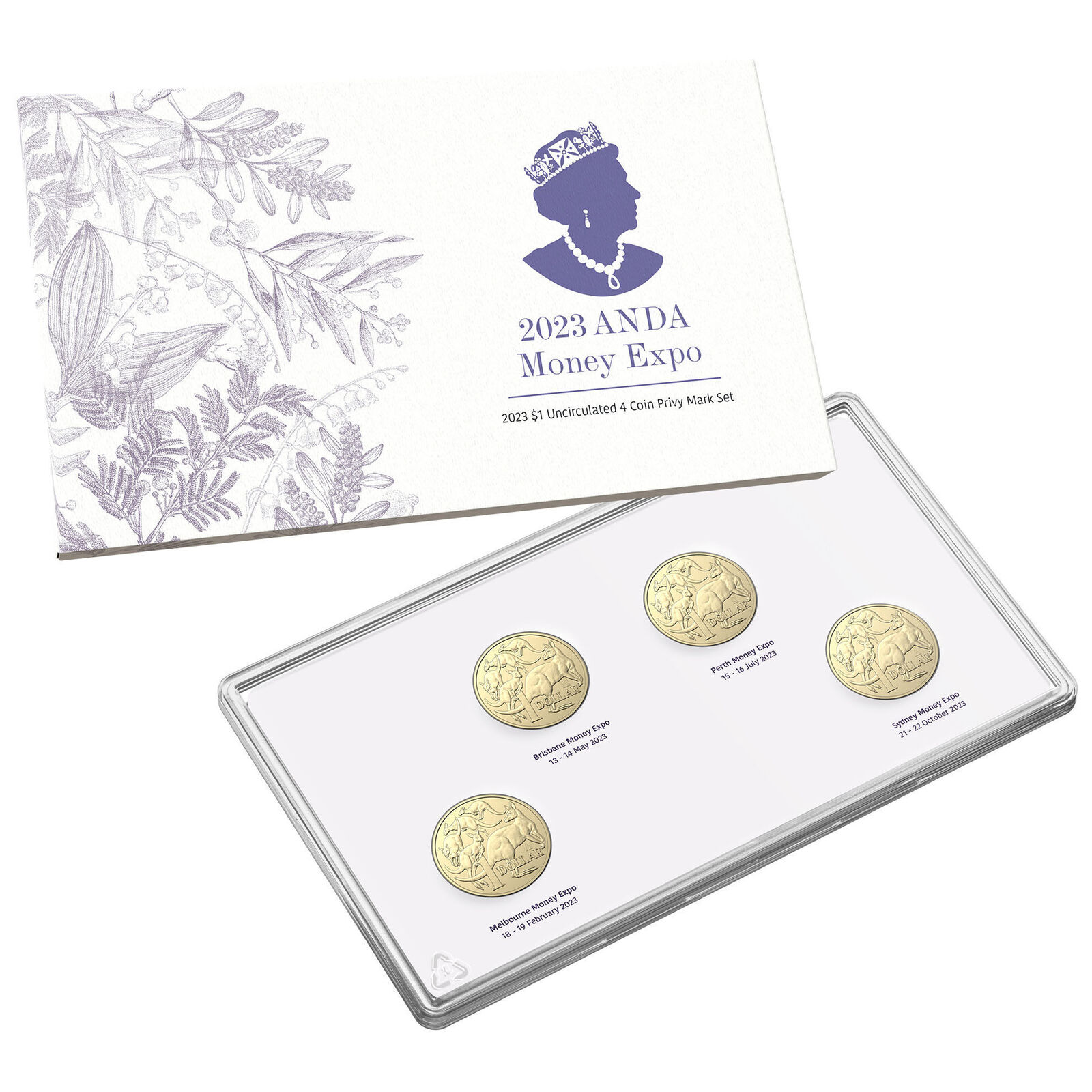 ANDA - Uncirculated Set $1 AlBr Unciruclated Privy Mark Four Coin Set