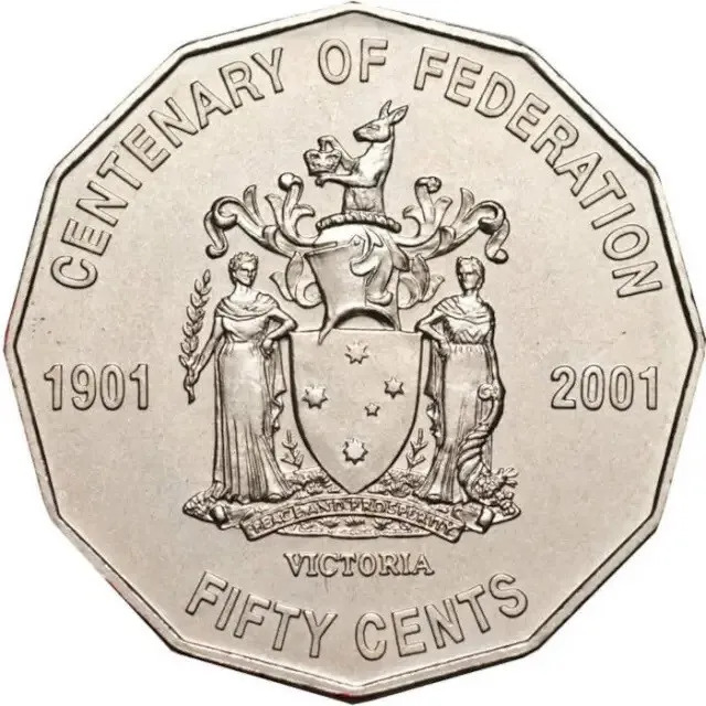50c 2001 Centenary of Federation SET of 7 Fifty Cent Coin Circulated
