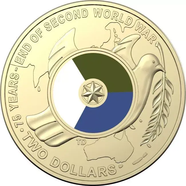 2020 Australian 75th Anniversary of The End Of WWII $2 RAM Coin Bag (5 Coins)