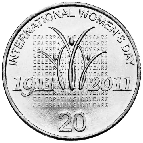20c 2011 International Womens Day Lightly Circulated Aus Twenty Cent Coin