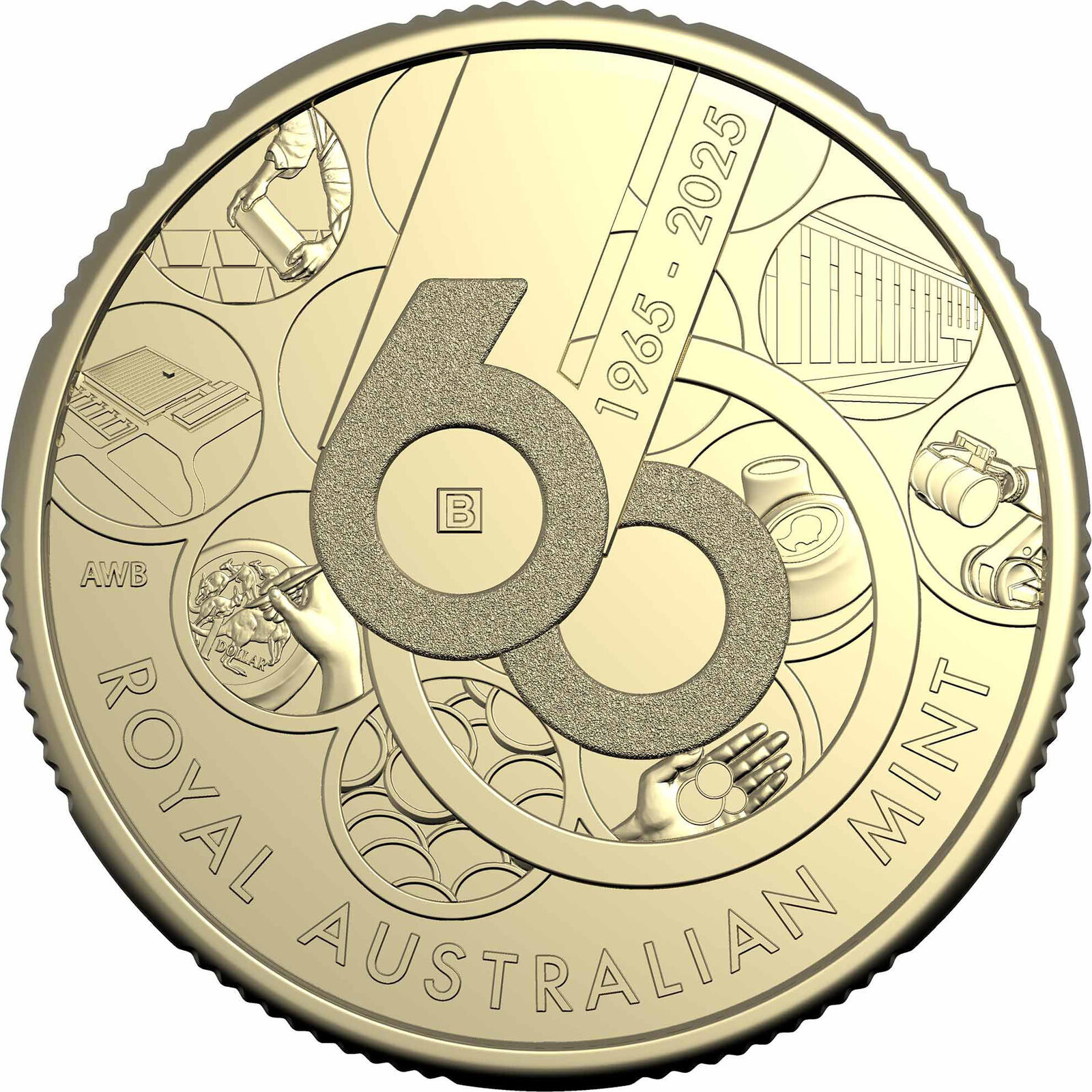 60th Anniversary of the Mint - 4-Coin Set $1 Mintmark and Privy Mark Uncirculate