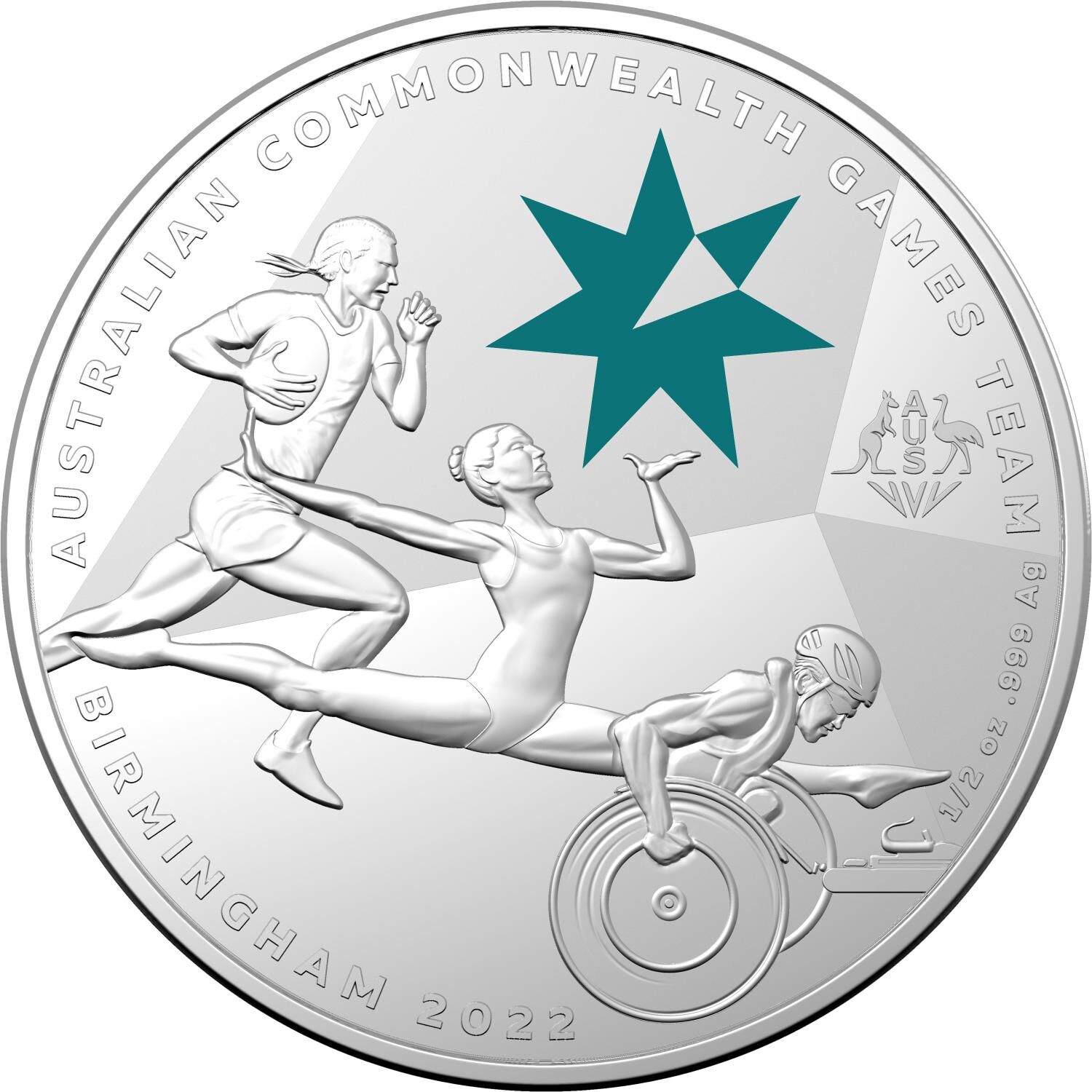 2022 $1 Half oz Coloured Silver Coin - Commonwealth Games