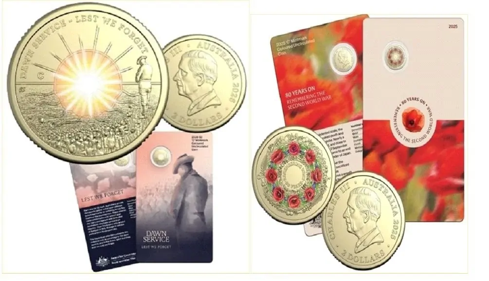 2026 $2 Dawn Service ‘C’ - 2025 'C' Mintmark 80 Years Remembering CARDED COINS