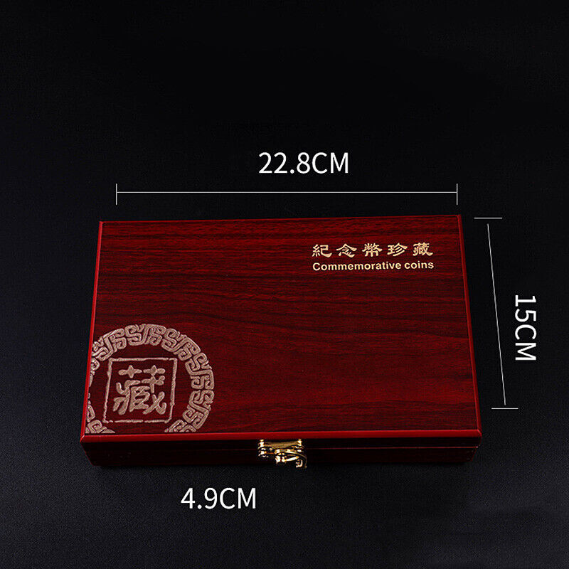 Wooden Commemorative Coins Box 50 slots
