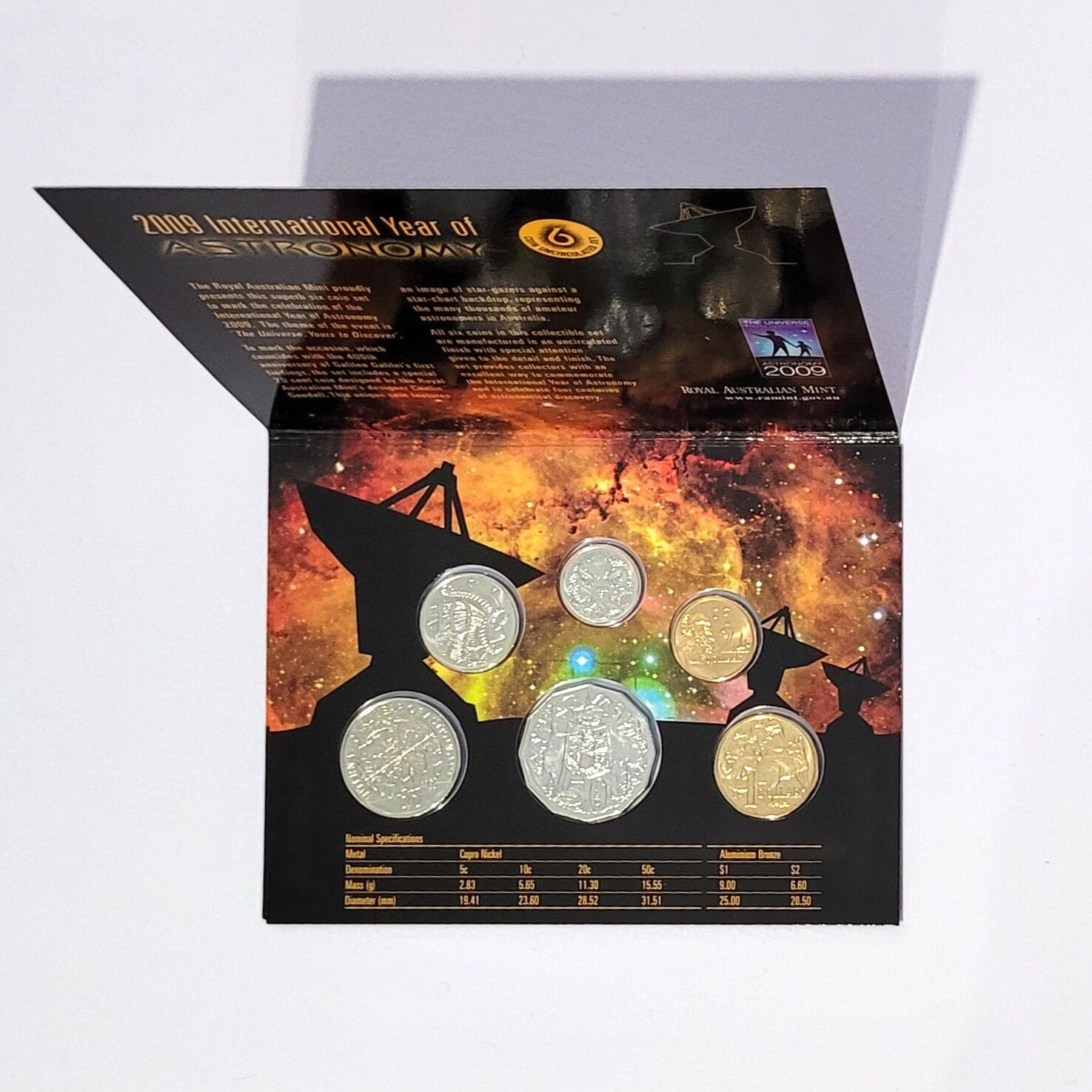 2009 International Year of Astronomy - UNC Mint Set 6 coin set