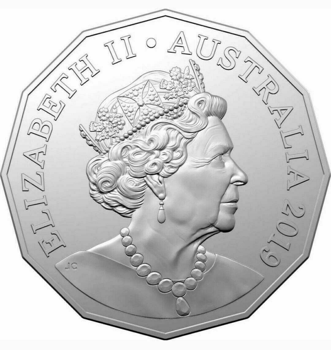 2019 50c JC Commonwealth Coat of Arms Lightly Circulated (2m Mintage)