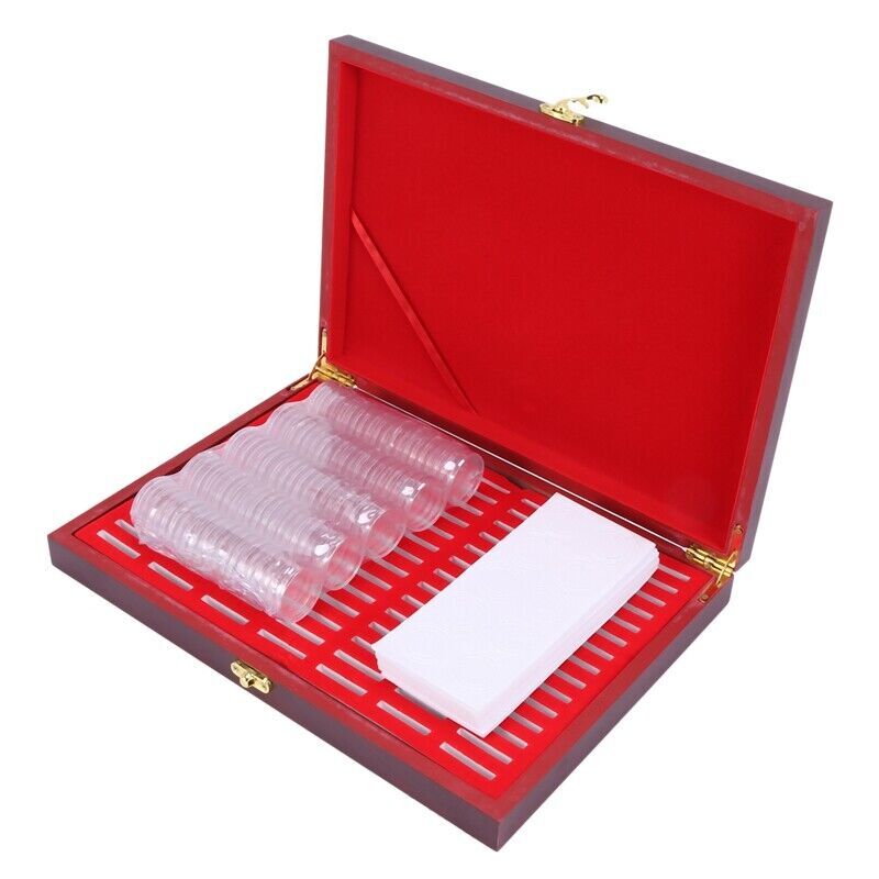 Wooden Commemorative Coins Box 100 slots
