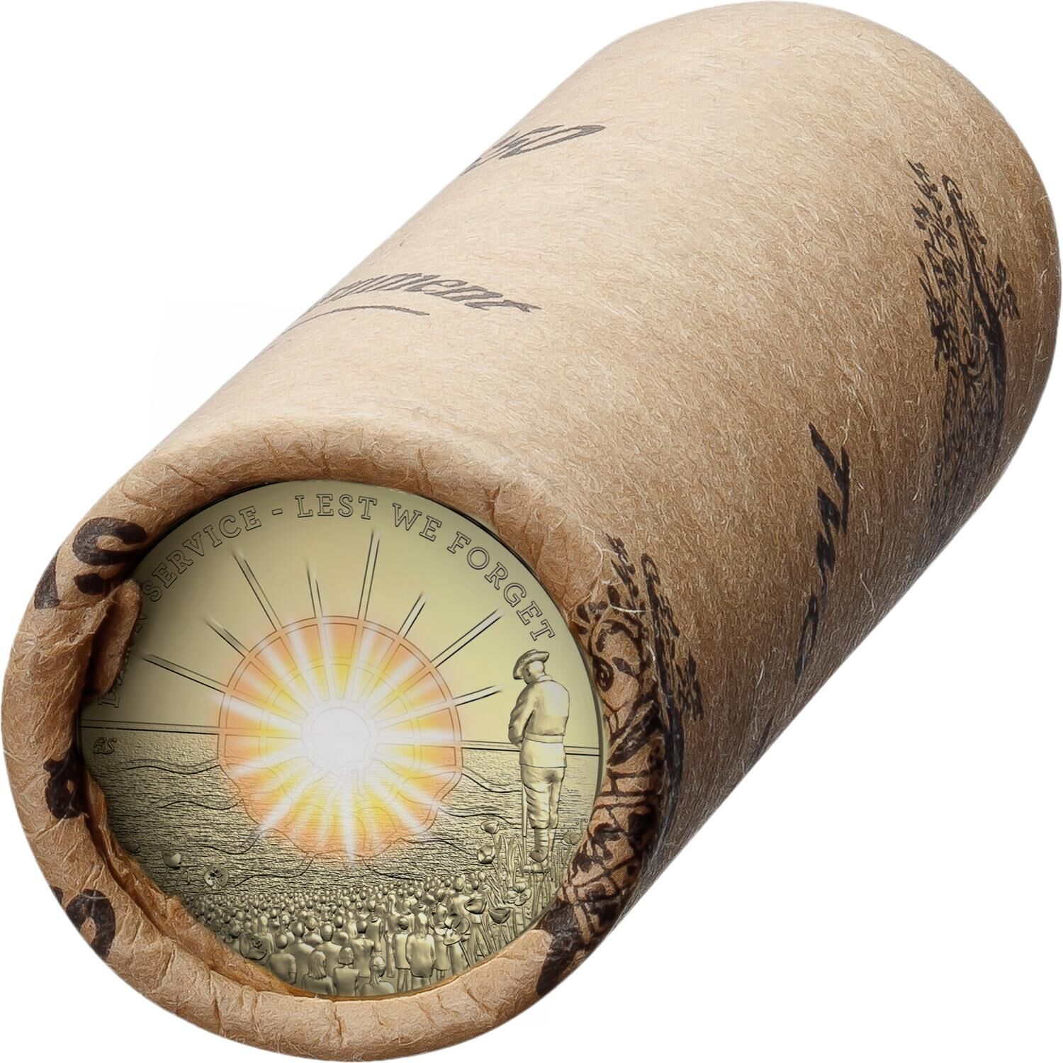 2026 $2 Dawn Service Coloured Circulating Premium Coin Roll with RAM Hologram