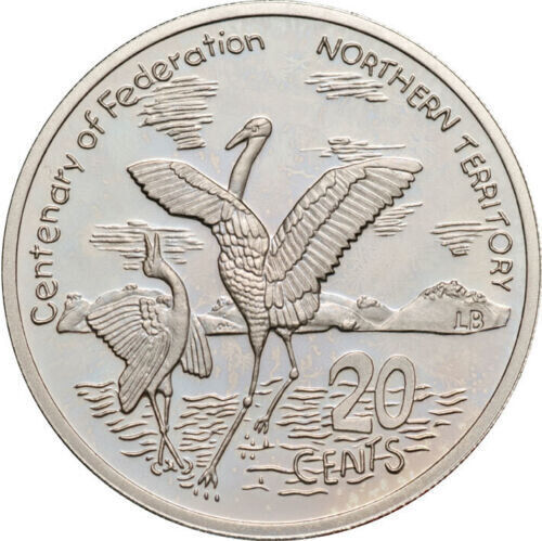 2001 RAM Centenary Of Federation 20c Lightly Circulated Coin - NORTHERN TERRITOR