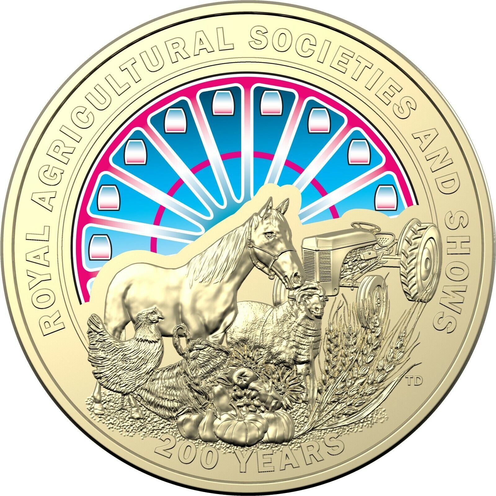 2022 $1 Bicentenary of the Royal Agricultural Societies and Shows Coloured