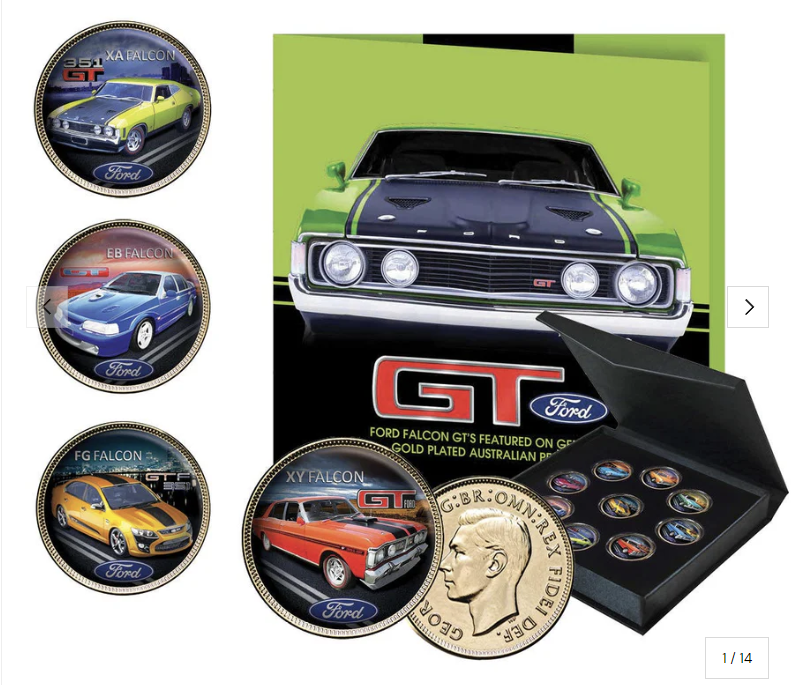 Ford GT Gold-Plated Enamel Penny Collection coin